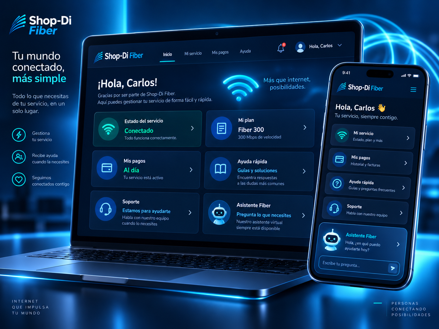 Portal del cliente Shop-Di Fiber